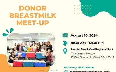 Nourish Nevada Donor Breastmilk Meet-up on August 10, 2024