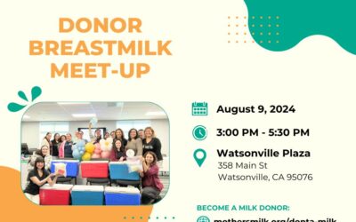 WIC & Santa Cruz County Breastfeeding Coalition Donor Breastmilk Meet-up on August 9, 2024