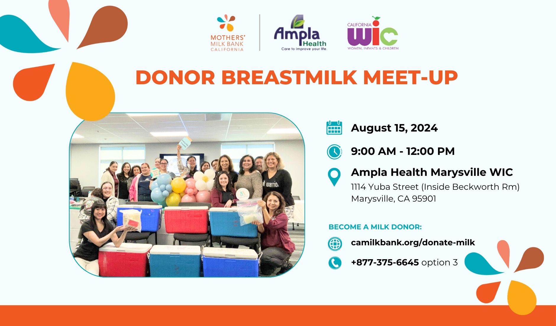 Ampla Health Marysville WIC Donor Breastmilk Meet-up on August 15, 2024
