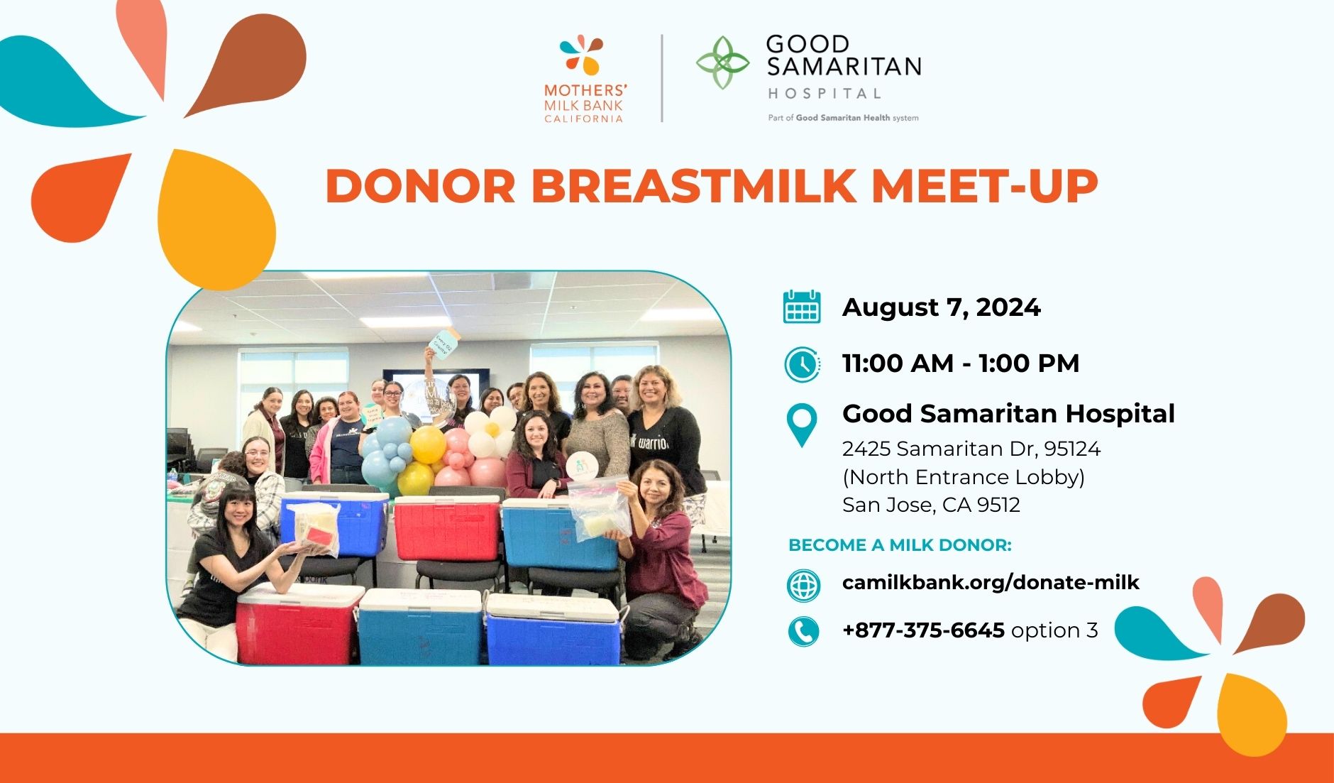 Good Samaritan Hospital Donor Breastmilk Meet-up on August 7, 2024