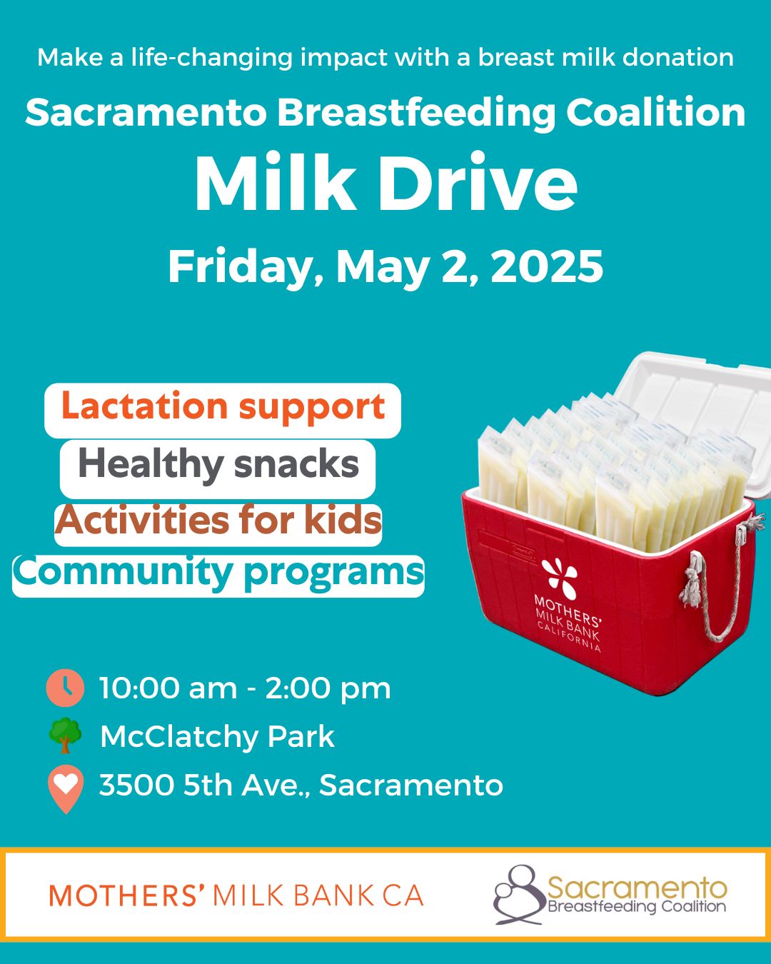 Sacramento Breastfeeding Coalition Milk Drive