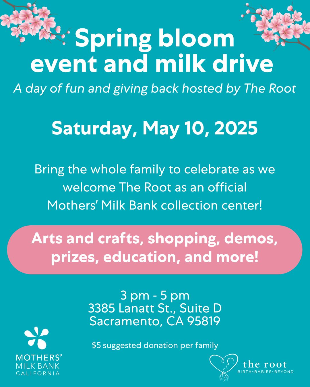 Spring Bloom Event and Milk Drive Hosted by The Root